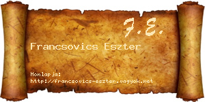 Francsovics Eszter névjegykártya